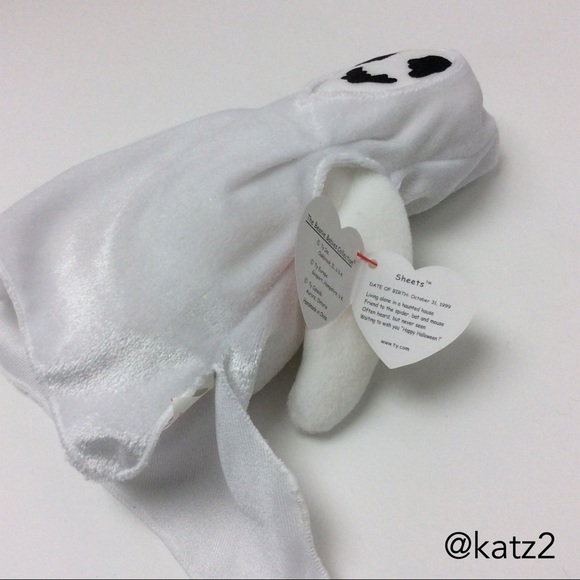 Ty Beanie Baby Retired Sheets the Ghost Halloween 1999 - Picture 3 of 5